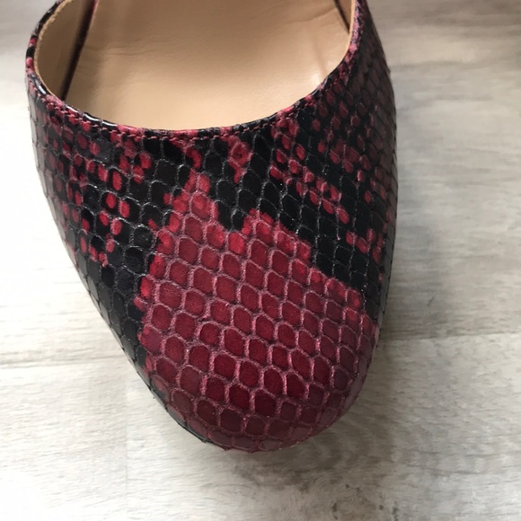 DVF Mika platforms-oxblood/Black python size 6.5m - Picture 3 of 5